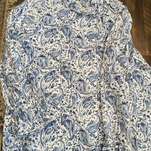 Shein Curve 1XL Blue Paisley Women’s Shirt